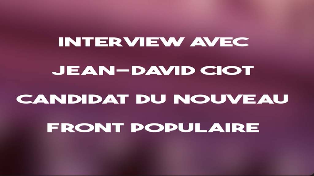 Élections législatives 2024 - Rencontre avec Jean-Savid Ciot