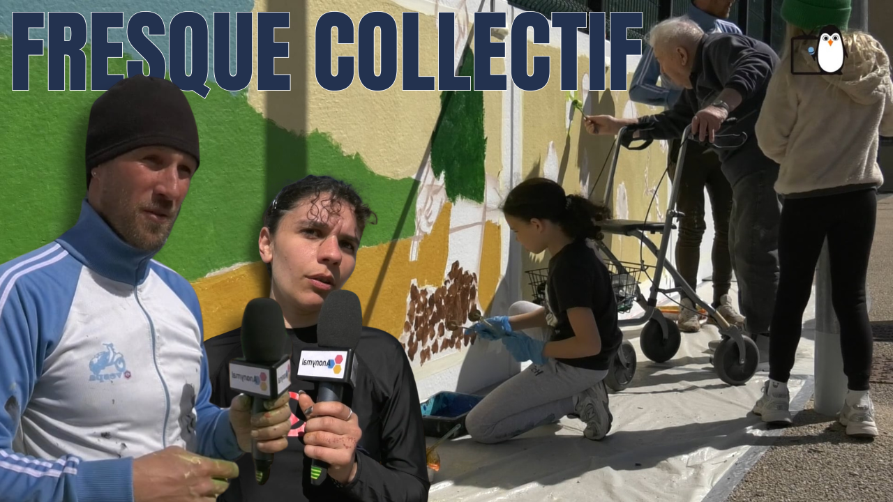 Fresque collectif à l'école Giono-Schweitzer