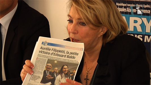 Maryse Joissains dénonce la visite d'Aurélie Filippetti à Edouard Baldo