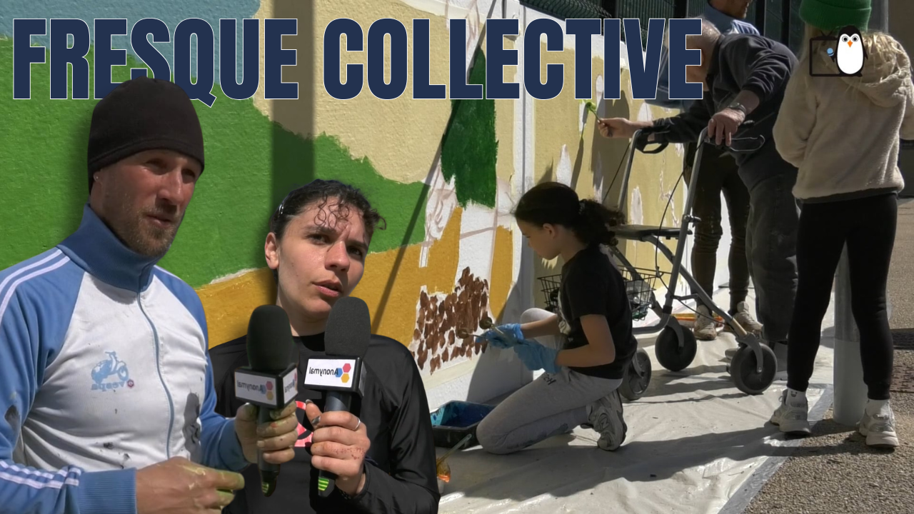 Fresque collective à l'école Giono-Schweitzer